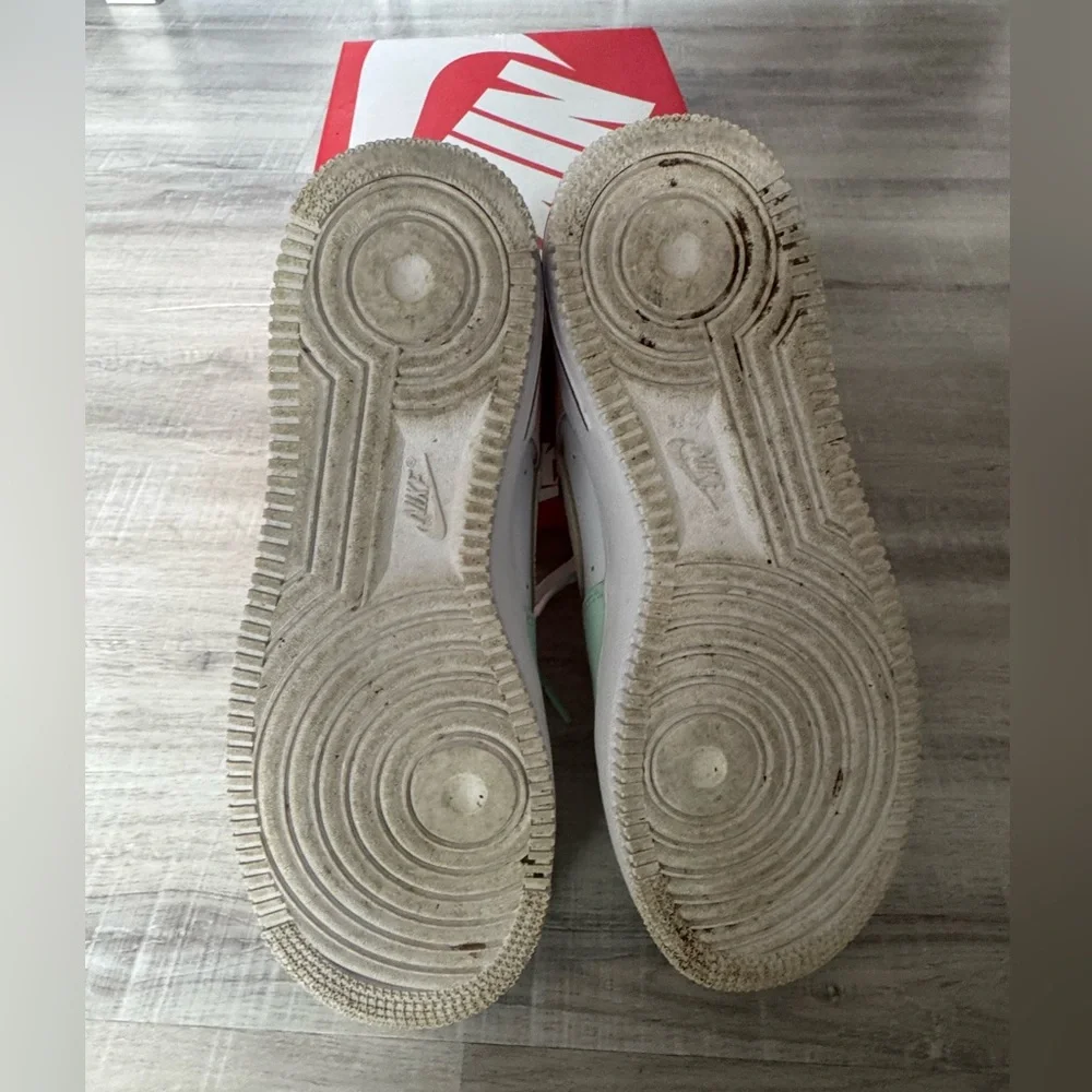 Nike Air Force 1 with Mint and Peach Accents - Picture 5 of 5